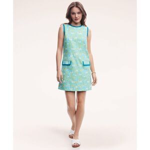 Brooks Brothers Cotton Vintage Lamb Print Shift Dress Size 0